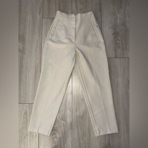 Zara Off-White Tailored Dress Pants
